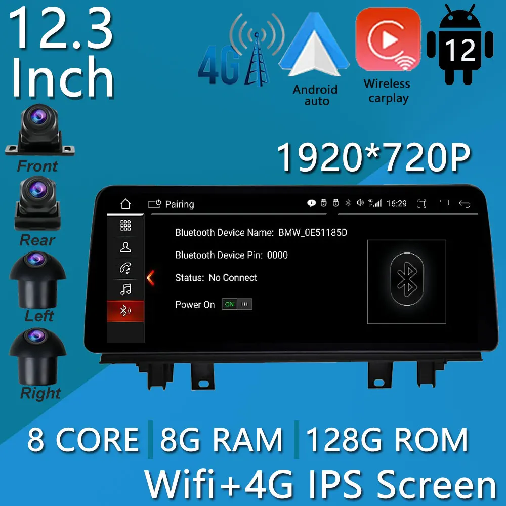 12.3" Android12 For BMW X1 X2 F48 2016-2020 NBT EVO System Car Multimedia Player GPS Navigation CarPlay Radio Stereo Monitor
12.3" Android12 For BMW X1 X2 F48 2016-2020 NBT EVO System Car Multimedia Player GPS Navigation CarPlay Radio Stereo Monitor