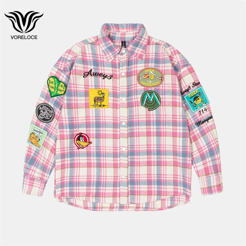 2022 autumn brand Harajuku patch embroidery ins men's and women's high street clothing hip-hop loose plaid long-sleeved shirt
2022 autumn brand Harajuku patch embroidery ins men's and women's high street clothing hip-hop loose plaid long-sleeved shirt
