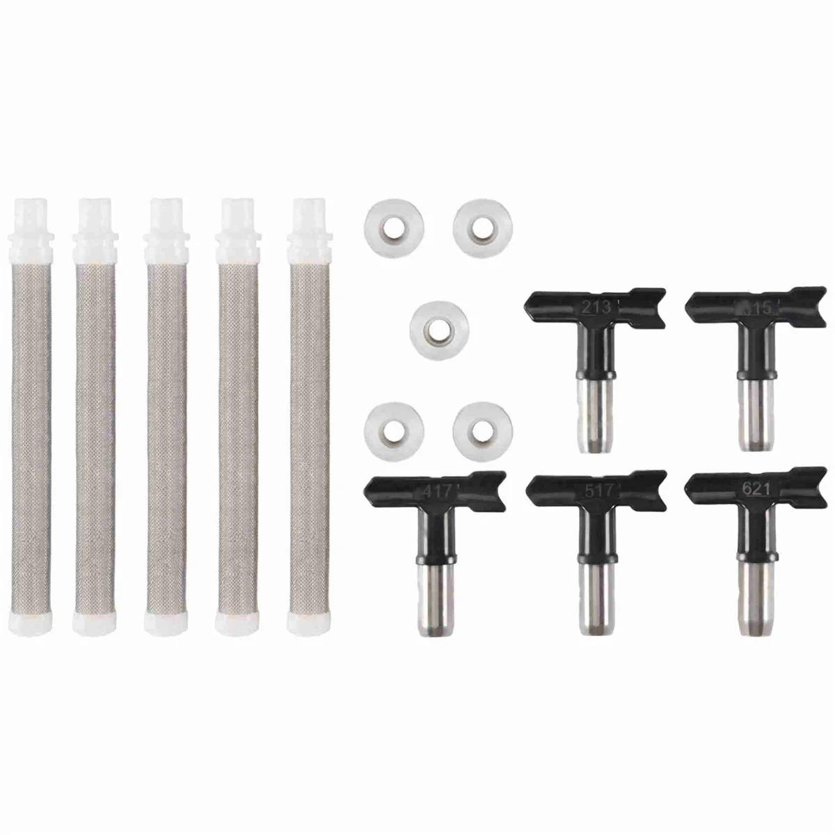 5Pcs Spray Tips Reversible Airless Paint Sprayer Nozzle Tips and 5 Airless Spray Machine Filter Replace Spray Paint Tips
5Pcs Spray Tips Reversible Airless Paint Sprayer Nozzle Tips and 5 Airless Spray Machine Filter Replace Spray Paint Tips