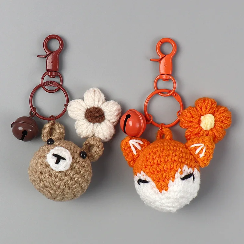 Cute Bear Keychain Pendant Animal Fox Crochet Yarn Key Chain Holder Car Backpack Buckle Keyring Gift for Couple Friend Family
Cute Bear Keychain Pendant Animal Fox Crochet Yarn Key Chain Holder Car Backpack Buckle Keyring Gift for Couple Friend Family