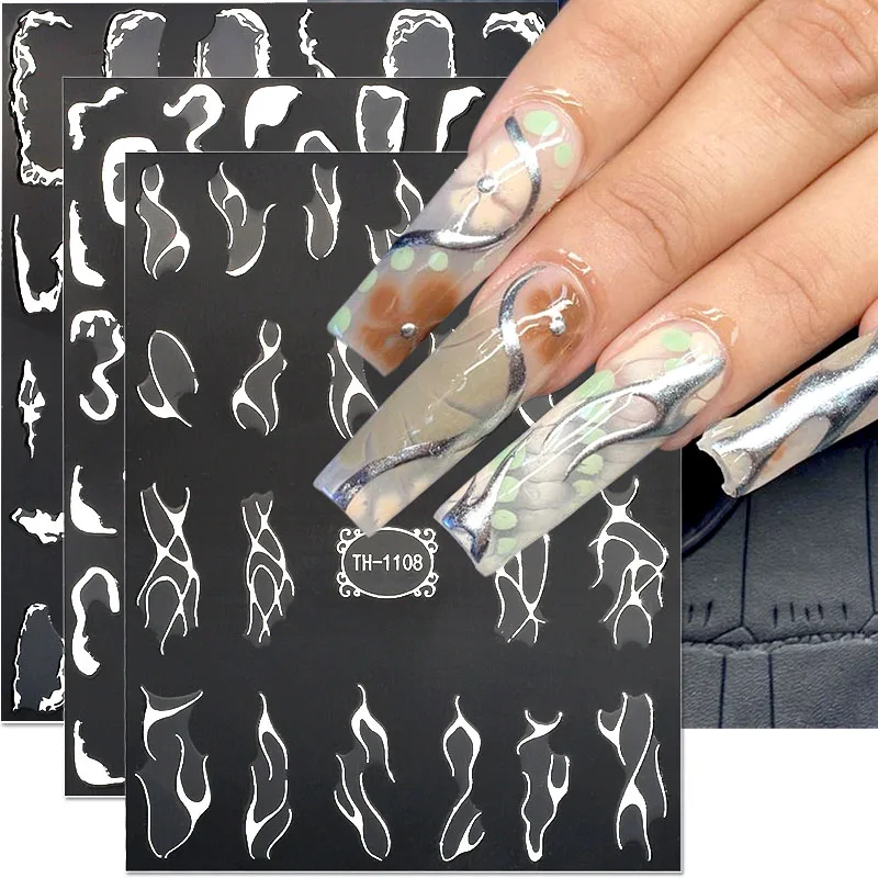 3D Metallic Silver Stripe Nail Stickers Marble Nail Decals Irregular French Nail Sticker Nail Accessories Women Nail Supplies
3D Metallic Silver Stripe Nail Stickers Marble Nail Decals Irregular French Nail Sticker Nail Accessories Women Nail Supplies