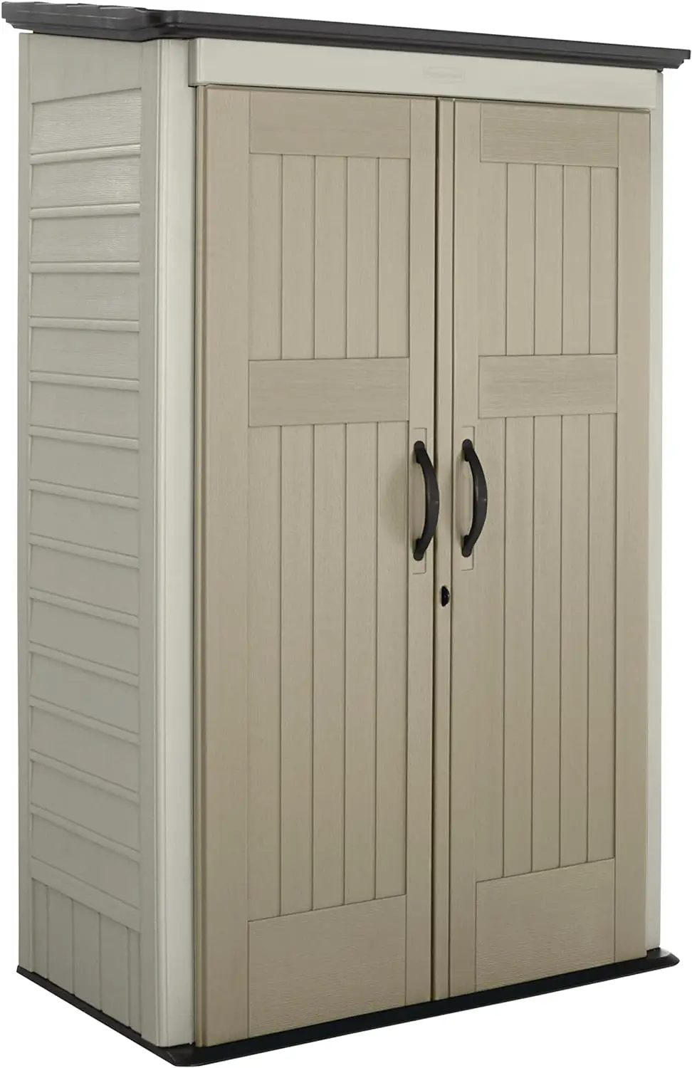 Rubbermaid Vertical Resin Outdoor Storage Shed With Floor (4 x 2.5 Ft), Weather Resistant, Beige/Brown, Organization
Rubbermaid Vertical Resin Outdoor Storage Shed With Floor (4 x 2.5 Ft), Weather Resistant, Beige/Brown, Organization
