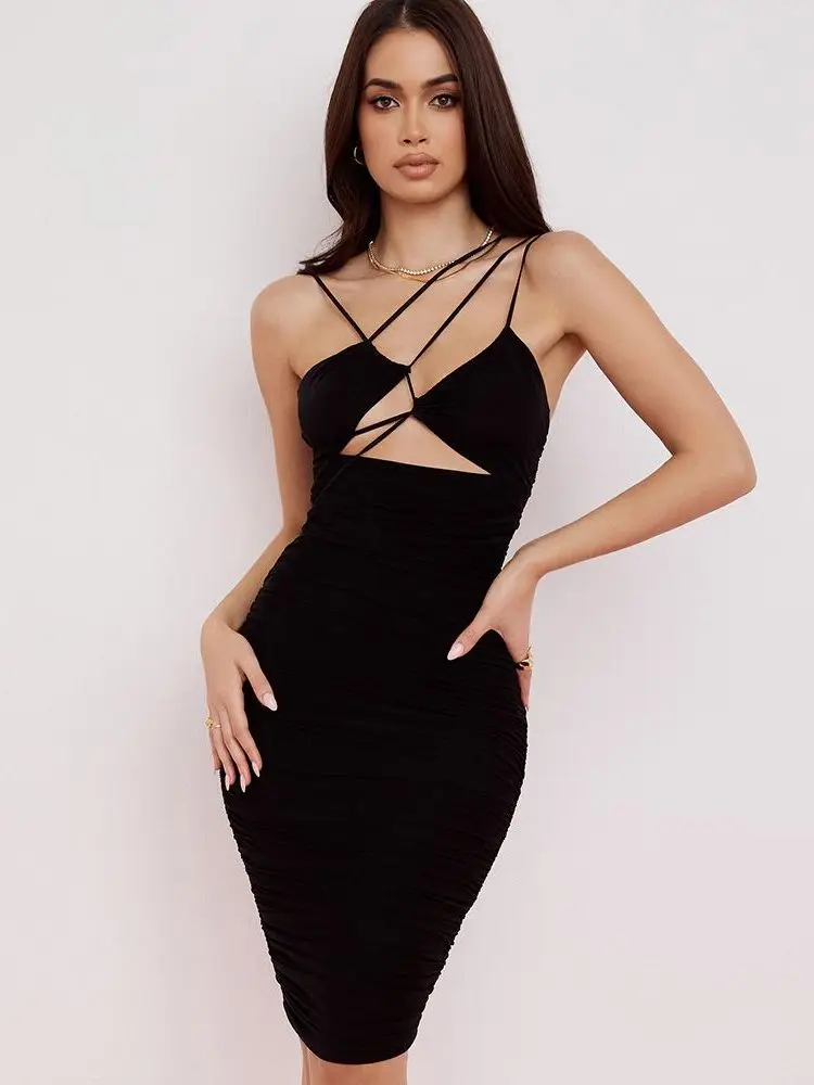 2021 Sexy Spaghetti Strap Bandage Dress Women Black Sleeveless Dresses Backless Mid Length Bodycon Club Party Wedding Wear
2021 Sexy Spaghetti Strap Bandage Dress Women Black Sleeveless Dresses Backless Mid Length Bodycon Club Party Wedding Wear