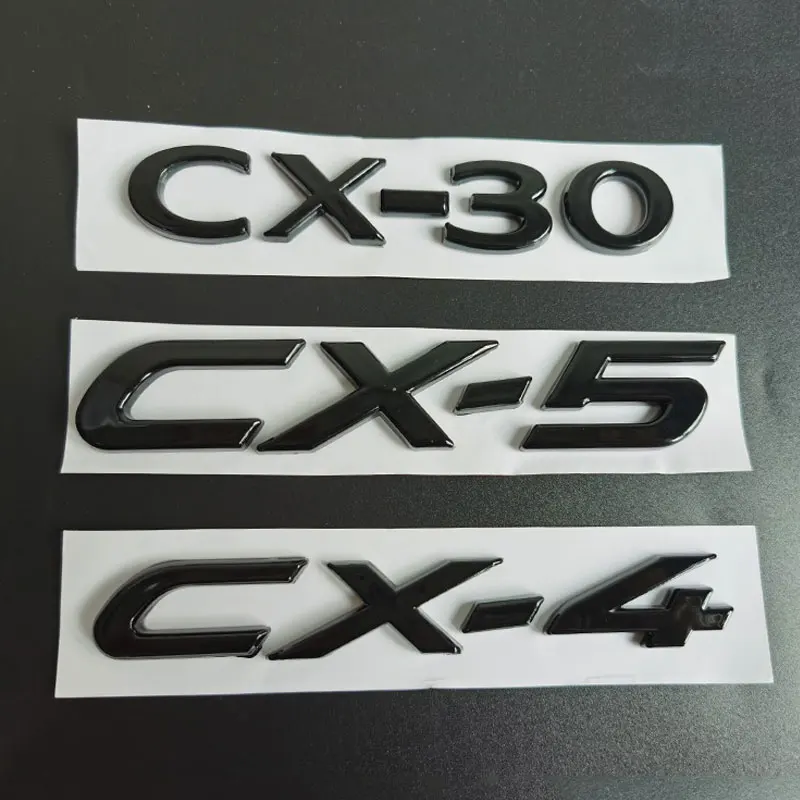 CX-4 CX-5 CX-30 Digital Badge Car stickers for Mazda CX 4 5 30 modified rear trunk accessories displacement label trim decals
CX-4 CX-5 CX-30 Digital Badge Car stickers for Mazda CX 4 5 30 modified rear trunk accessories displacement label trim decals