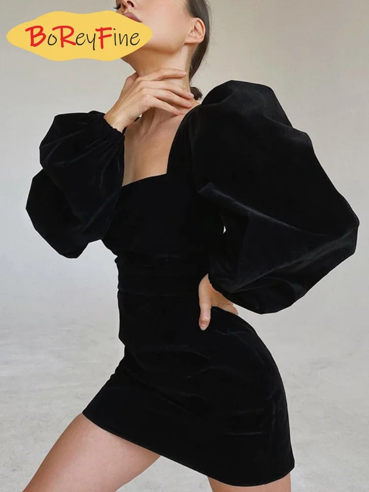 Elegant Velvet Dress for Women Autumn Winter Black Sexy Bodycon Dress Square Collar Pencil Dress Zipper Party Mini Dresses 2023
Elegant Velvet Dress for Women Autumn Winter Black Sexy Bodycon Dress Square Collar Pencil Dress Zipper Party Mini Dresses 2023