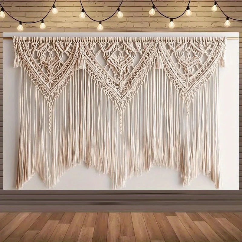 Beige Fringed Macrame Wall Hanging 1 Sf9108ff1406249ecb6e10af6d391970cs