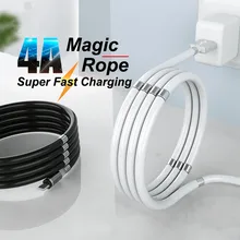 Magic Rope USB-C Magnetic Cable Type C USB Cable 4A Phone Fast Charging Data Sync Cord For Samsung A51 S10 S20 Charging Cable
Magic Rope USB-C Magnetic Cable Type C USB Cable 4A Phone Fast Charging Data Sync Cord For Samsung A51 S10 S20 Charging Cable