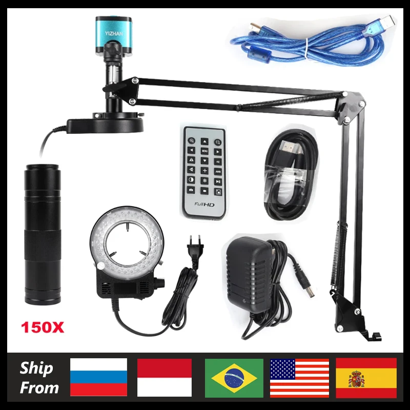 Adjustable Microscope 150X/130X Digital CCD Camera HD Display 48/13MP USB Electron Microscopes Repair Tool For Watch Motherboard
Adjustable Microscope 150X/130X Digital CCD Camera HD Display 48/13MP USB Electron Microscopes Repair Tool For Watch Motherboard