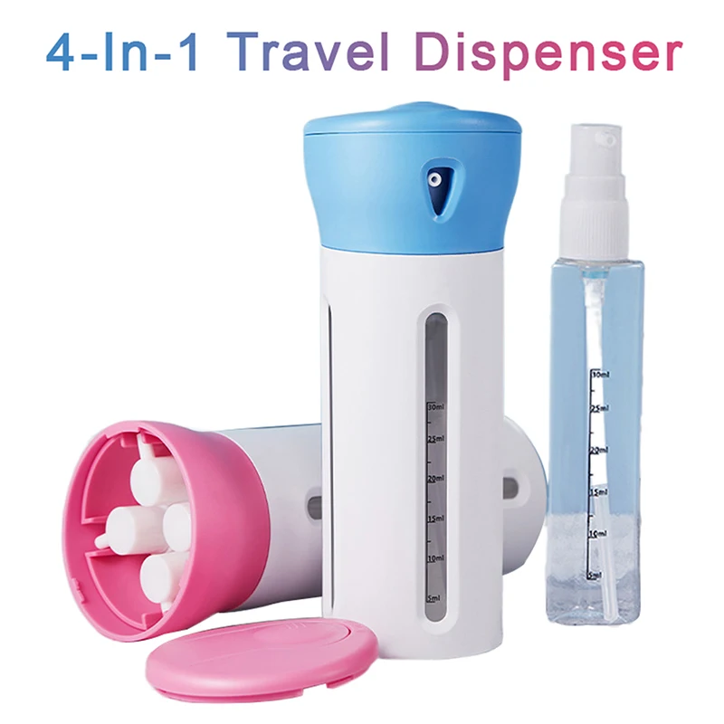 Travel Dispenser 4 In 1 Travel Bottles Leak Proof Toiletries Sub-bottle Refillable Shower Gel Soap Empty Kit travel containers
Travel Dispenser 4 In 1 Travel Bottles Leak Proof Toiletries Sub-bottle Refillable Shower Gel Soap Empty Kit travel containers