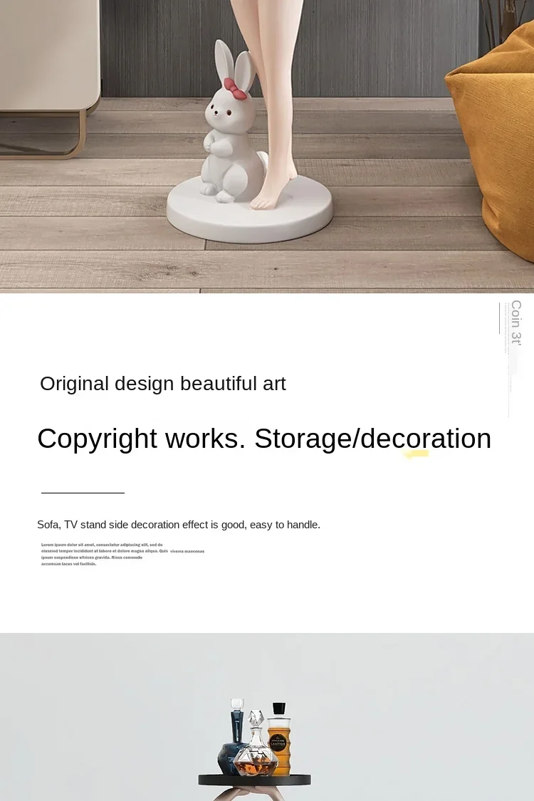 82cm Nordic Fashion Cartoon Girl Statue, Tray, Home Decoration, Gift, Interior Decoration, Large Living Room Decoration, Crafts 82cm Nordic Fashion Cartoon Girl Statue, Tray, Home Decoration, Gift, Interior Decoration, Large Living Room Decoration, Crafts