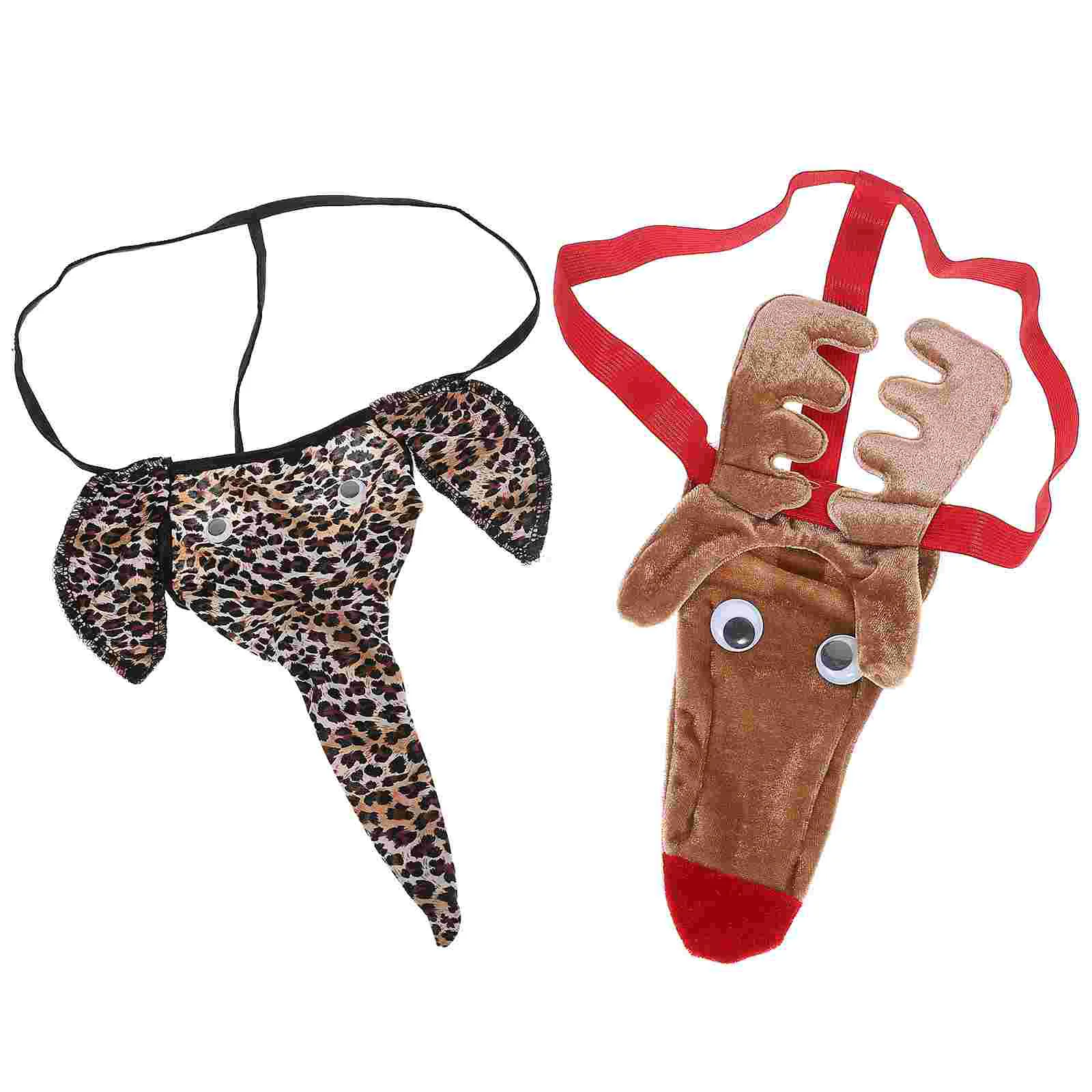 2 Pcs Men's Elk Elephant Thong Panties Halloween Costumes Animal Deer Briefs Polyester Man Lingerie for Play 
2 Pcs Men's Elk Elephant Thong Panties Halloween Costumes Animal Deer Briefs Polyester Man Lingerie for Play