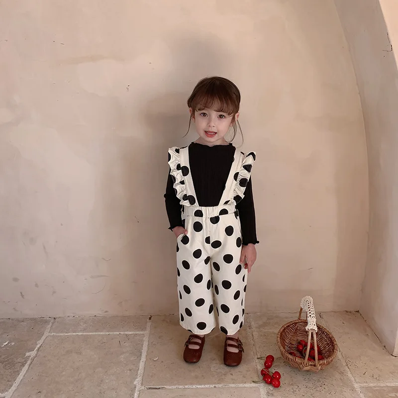 Baby Girls Cotton Base Layer Shirt Tops+Dots Twill Canvas Ruffled Suspender Pants Suit Kids 2PCS Outfits Child Outerwear 2-8Yrs
Baby Girls Cotton Base Layer Shirt Tops+Dots Twill Canvas Ruffled Suspender Pants Suit Kids 2PCS Outfits Child Outerwear 2-8Yrs