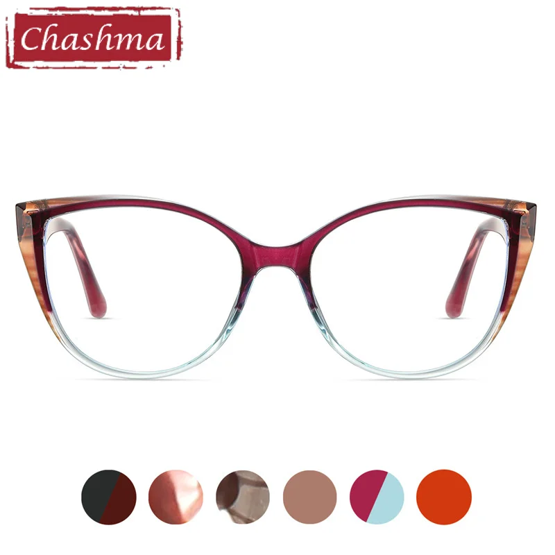 

Chashma Fashion Cat Eye Glasses Optical Light Teens Frames Women Prescription Lenses Spring Hinge Temple Spectacles Flexible