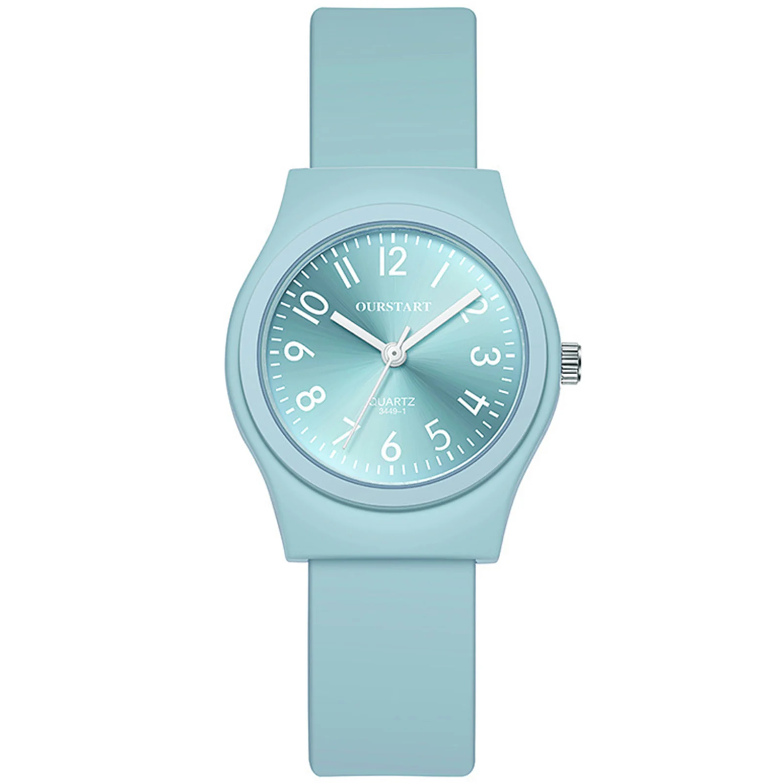 

Силиконовые кварцевые часы для женщин и мужчин, Легко читаемые часы с мягким силиконовым ремешком, подарок для девушки на день рождения