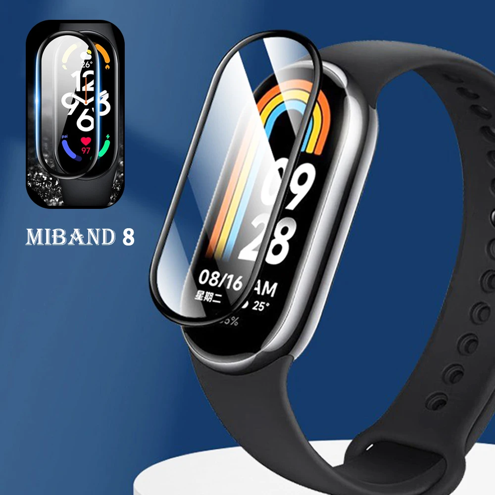 

3D Film for Xiaomi Smart band 8 SmartWatch Soft HD Full Nano-coated Tempered Glass Screen Protector Mi band 7 6 5 4 3 Accessorie