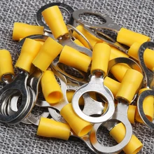 25Pcs Insulated Connector Crimp Terminals RV5-13 Yellow PVC Sleeve Copper Insulated Ring Tongue Terminals Connectors
25Pcs Insulated Connector Crimp Terminals RV5-13 Yellow PVC Sleeve Copper Insulated Ring Tongue Terminals Connectors