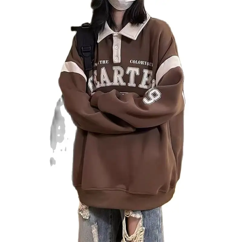 Vintage Patchwork Lapel Women's Coat Casaco Femininot Loose Long Sleeved Spring Autumn Thin Pullover Sweatshirt Hoodies 2023
Vintage Patchwork Lapel Women's Coat Casaco Femininot Loose Long Sleeved Spring Autumn Thin Pullover Sweatshirt Hoodies 2023