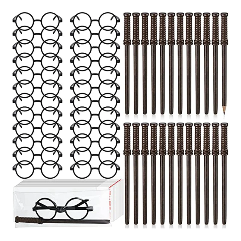 72Pcs Wand Pencils And Glasses Wizard Halloween Party Favors,24 Wizard Wand Pencils And 24 Glasses Frame With 24 Bags
72Pcs Wand Pencils And Glasses Wizard Halloween Party Favors,24 Wizard Wand Pencils And 24 Glasses Frame With 24 Bags