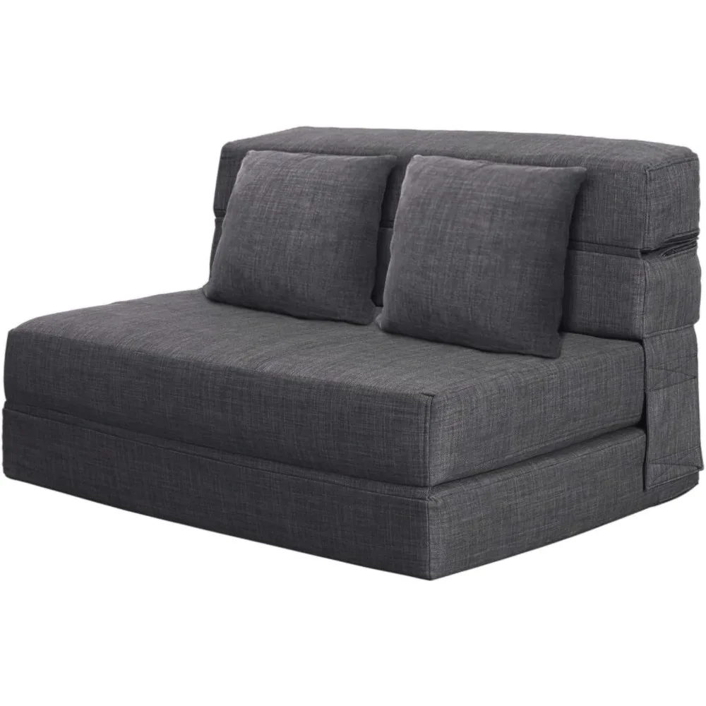60 "couch Guest Sofa Bed and Folding Sofa, with 2 Pillows, Memory Foam, Large Washable Cover, Dark Gray
60 "couch Guest Sofa Bed and Folding Sofa, with 2 Pillows, Memory Foam, Large Washable Cover, Dark Gray