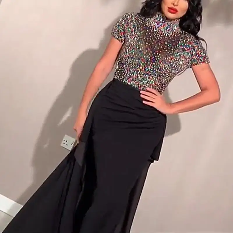 Women Party Dress 2023 Sexy Sequins High Collar Sleeveless Slim Waist Long Dress Elegant Formal Occasion Quinceanera Dresses
Women Party Dress 2023 Sexy Sequins High Collar Sleeveless Slim Waist Long Dress Elegant Formal Occasion Quinceanera Dresses