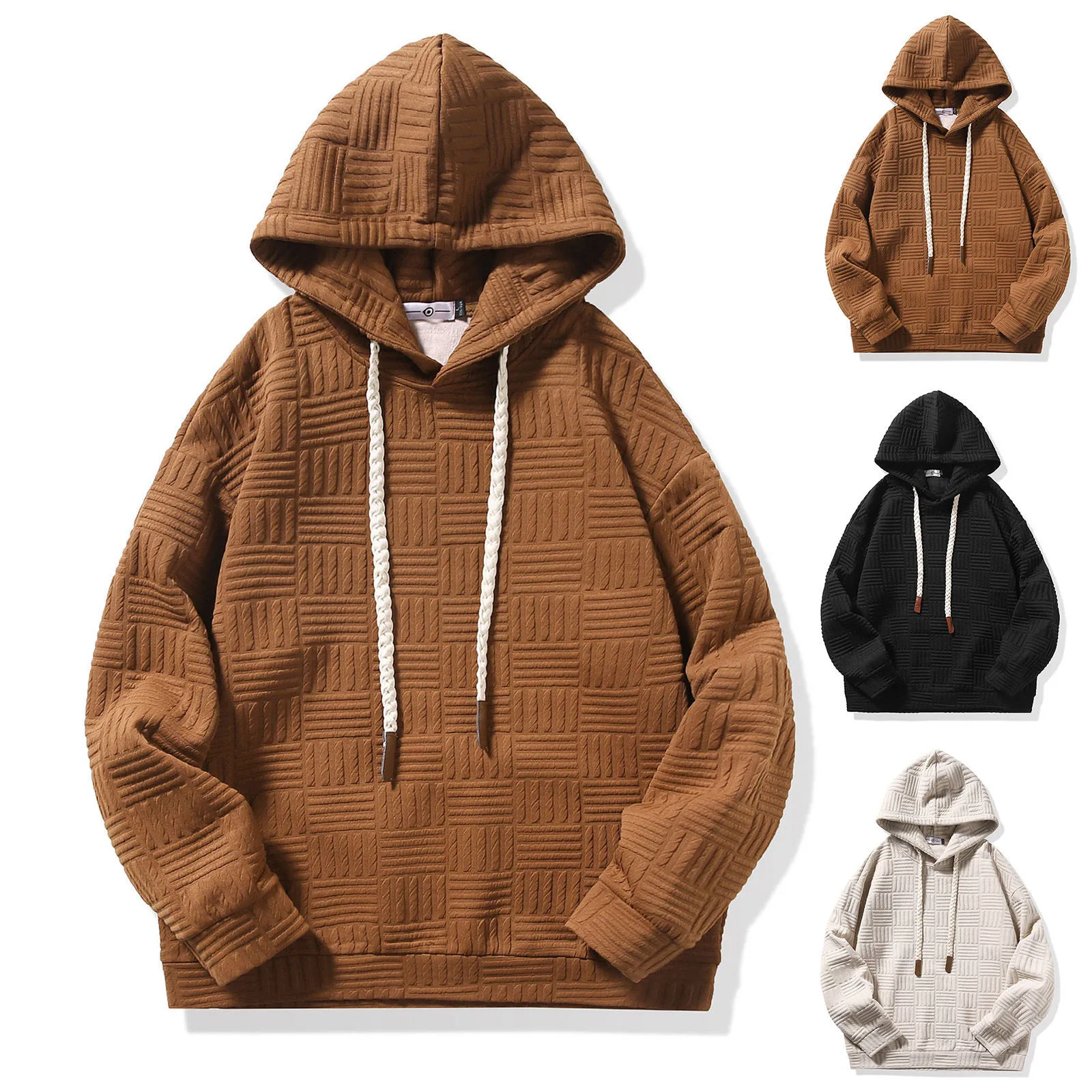 Male Autumn And Winter Plaid Hooded Sweatshirt Long Sleeve Solid Color Men Pullovers Hooded Sweat Shirt Drawstring Sport Outwear
Male Autumn And Winter Plaid Hooded Sweatshirt Long Sleeve Solid Color Men Pullovers Hooded Sweat Shirt Drawstring Sport Outwear