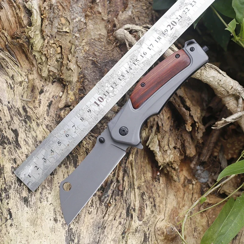 Stainless Steel Wooden Handle Multifunctional Portable Outdoor Self-defense Foldable Knife for Household Use
Stainless Steel Wooden Handle Multifunctional Portable Outdoor Self-defense Foldable Knife for Household Use