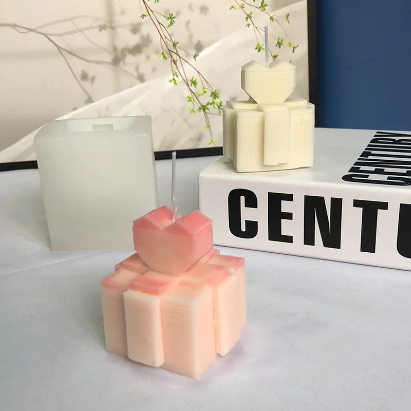Geometric Love Gift Box Candle Silicone Mold Diy Valentine's Day Gift Box Decoration Plaster Resin Mold Cake Baking Mold
Geometric Love Gift Box Candle Silicone Mold Diy Valentine's Day Gift Box Decoration Plaster Resin Mold Cake Baking Mold
