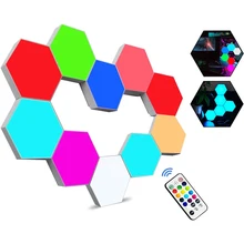 Smart Remote Control LED RGB Hexagonal Lights Creative Magnetic Quantum Lamp for Bedroom Room Wall Decor Nightlight USB Powered
Smart Remote Control LED RGB Hexagonal Lights Creative Magnetic Quantum Lamp for Bedroom Room Wall Decor Nightlight USB Powered