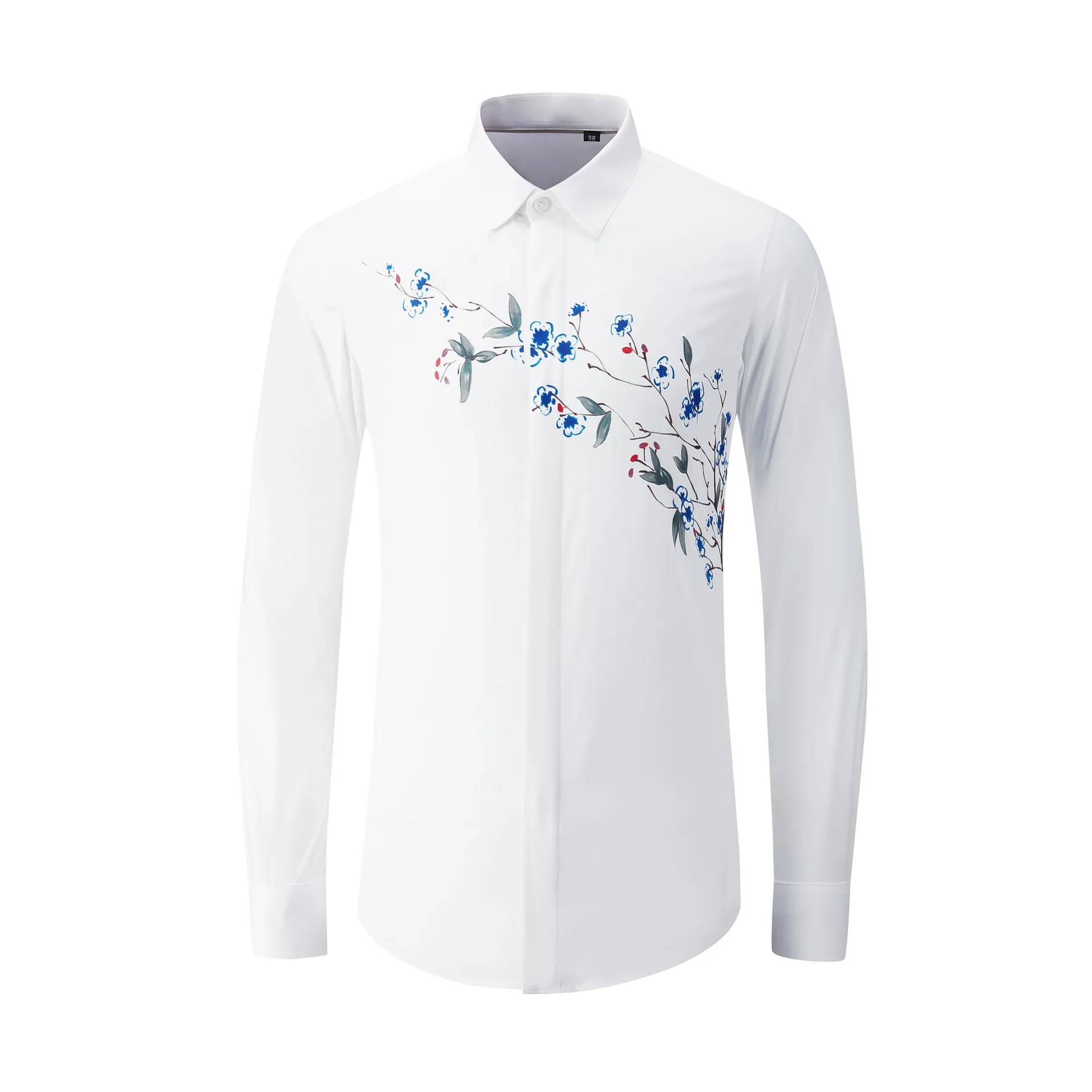 High Quality Luxury Jewelry Men'S Long-Sleeved Shirt Autumn And Winter Lily Flower Pattern Embroidered Mens Shirt Slimgood
High Quality Luxury Jewelry Men'S Long-Sleeved Shirt Autumn And Winter Lily Flower Pattern Embroidered Mens Shirt Slimgood