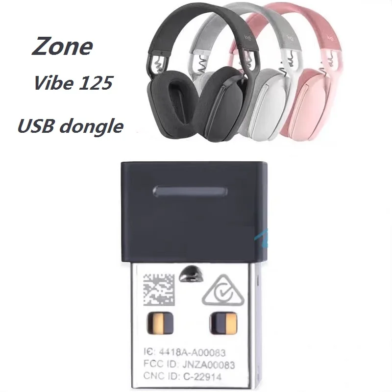 Original USB dongle adapter For Logitech Zone Vibe 125 Gaming Headphones Replacement spare part ear pads Original USB dongle adapter For Logitech Zone Vibe 125 Gaming Headphones Replacement spare part ear pads