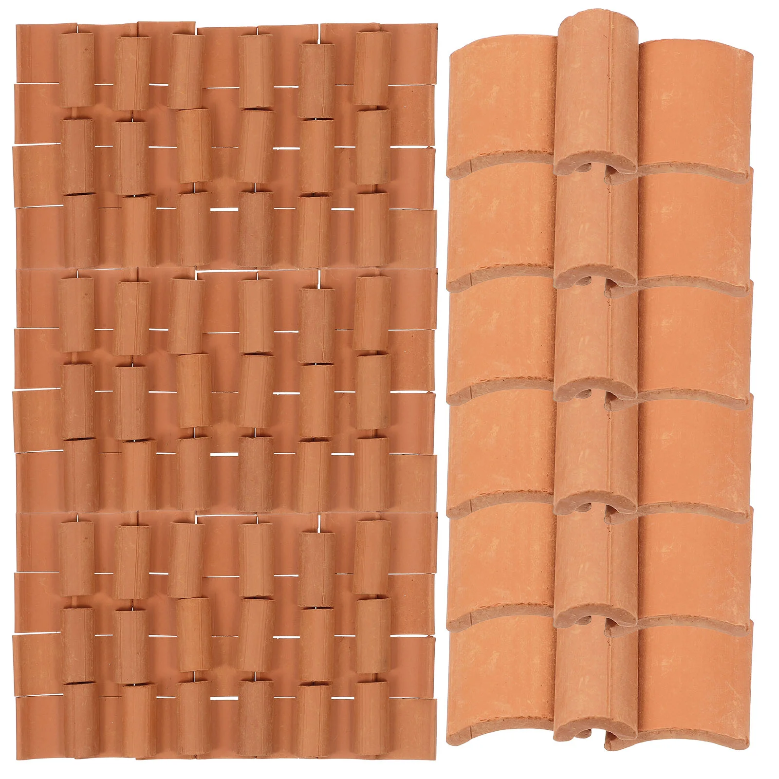 

120 Pcs Building Blocks Tile Model Mini Roof Tiles Sand Table Decors Miniature Clay Creative Models DIY Layout Child