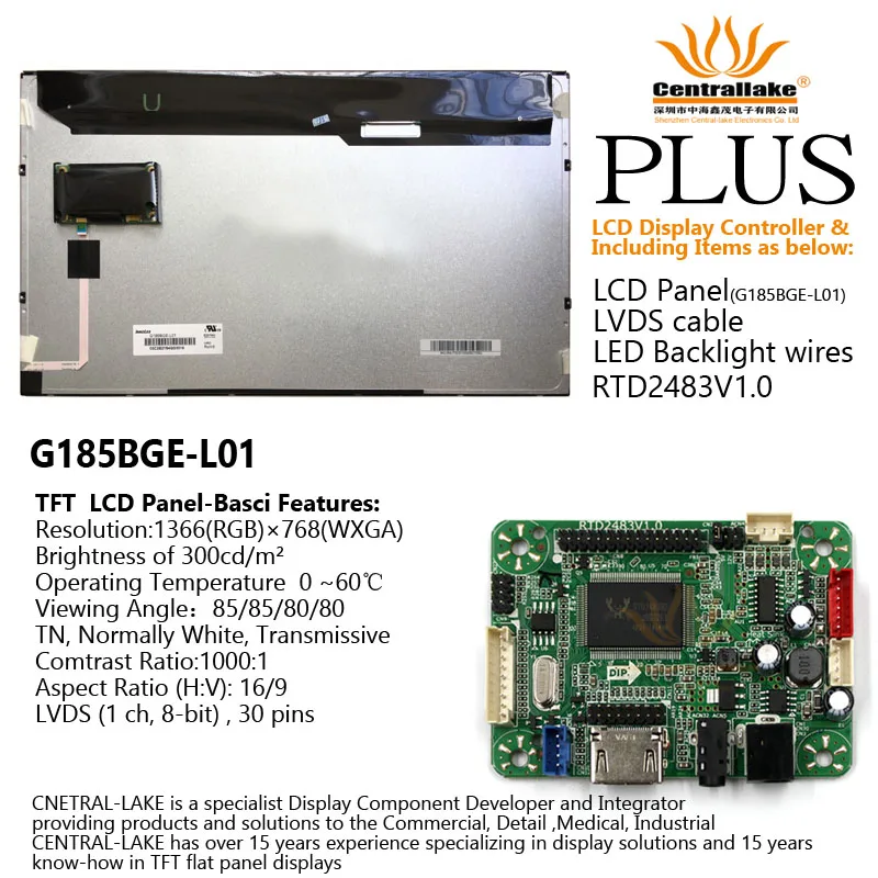 Горячая Распродажа для 18,5 "ЖК-экрана промышленного дисплея включает в себя панель контроллера RTD2483V1.0 Plus 18,5 дюймов
Горячая Распродажа для 18,5 "ЖК-экрана промышленного дисплея включает в себя панель контроллера RTD2483V1.0 Plus 18,5 дюймов