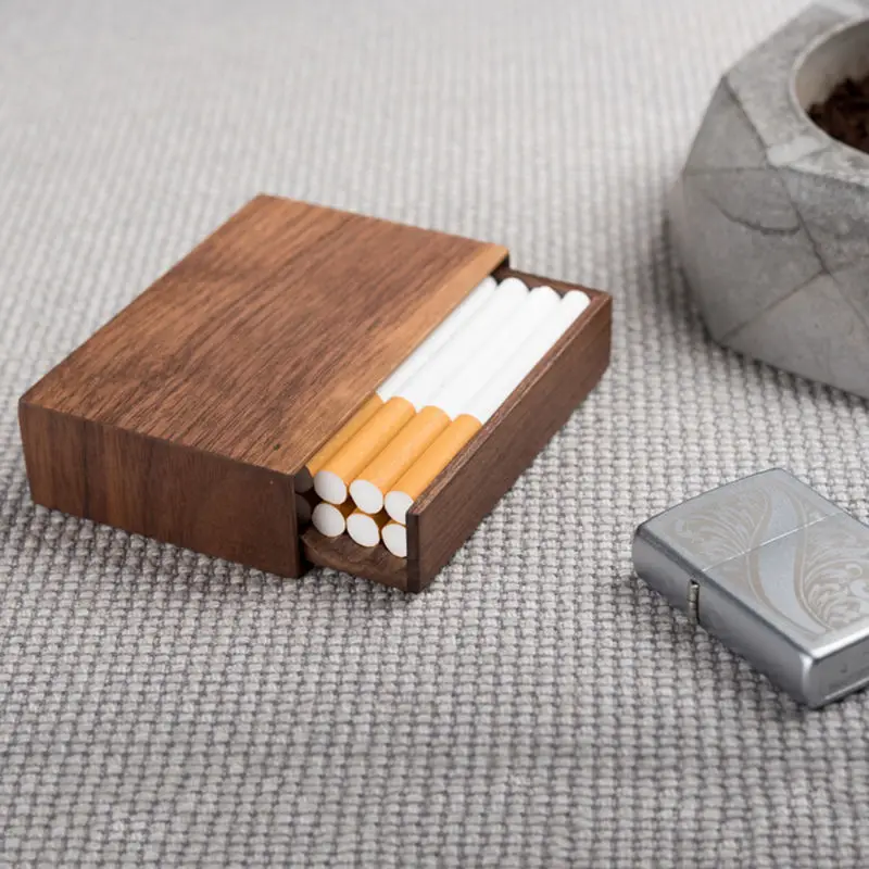 High-grade Production Of Walnut/cherry Wood Cigarette Box Built-in Magnet Hold 14pcs Thick Cigarette
High-grade Production Of Walnut/cherry Wood Cigarette Box Built-in Magnet Hold 14pcs Thick Cigarette