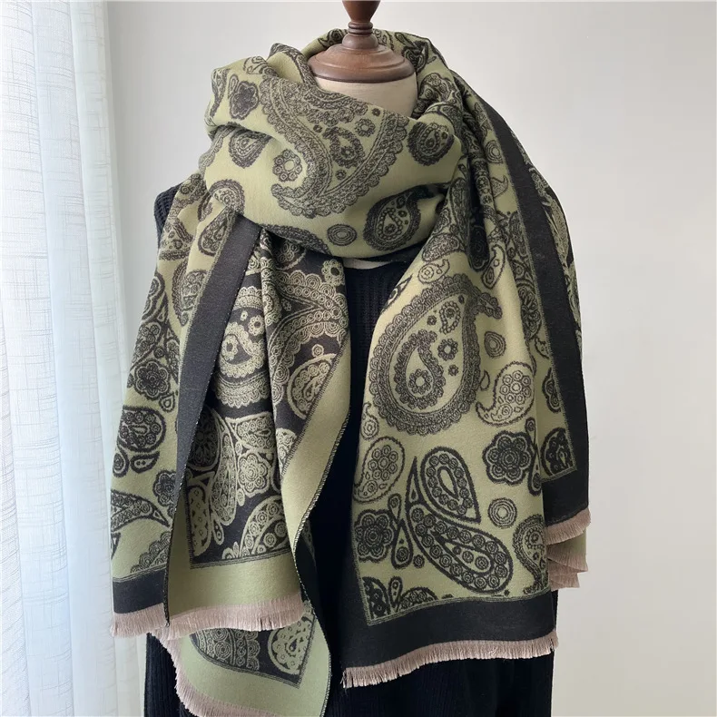 Women Winter Scarf Paisly Shawls and Wraps Thick Warm Bufanda Scarves Female Pashmina Cashmere Blanket Stoles for Lady
Women Winter Scarf Paisly Shawls and Wraps Thick Warm Bufanda Scarves Female Pashmina Cashmere Blanket Stoles for Lady