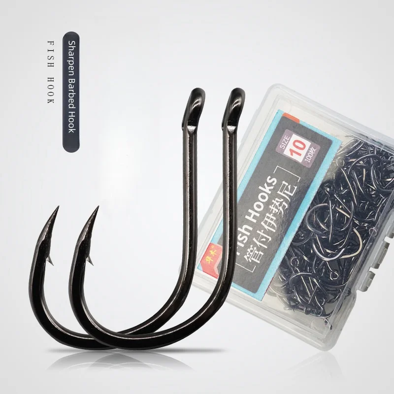 Fishing hooks with barbs High Carbon steel fishing tools with Circle Hook Fishing needle 100pcs/box fishing accessories
Fishing hooks with barbs High Carbon steel fishing tools with Circle Hook Fishing needle 100pcs/box fishing accessories