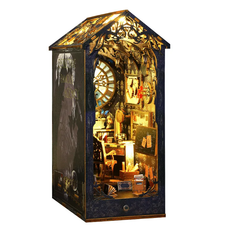 Detective Club, Miniature Dollhouse DIY House 3D Stereo Book Stand Model Children's Home Gifts for Girls Toys for Kids
Detective Club, Miniature Dollhouse DIY House 3D Stereo Book Stand Model Children's Home Gifts for Girls Toys for Kids