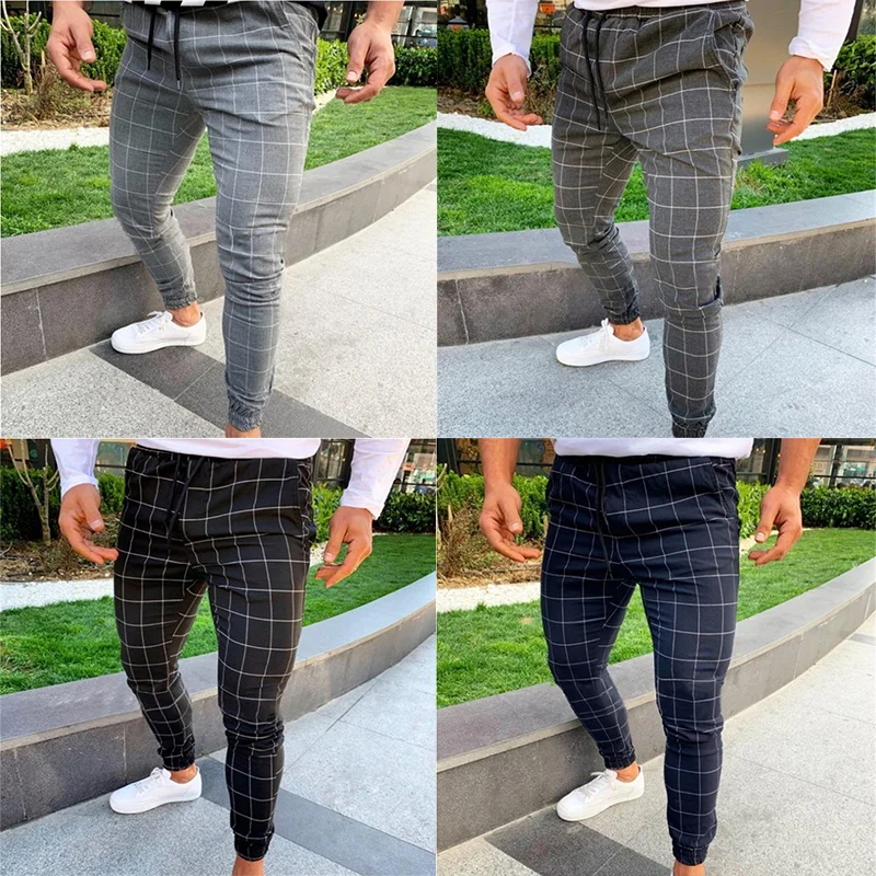 Men Fashion Skinny Plaid Printed Office Pants Casual Elastic Slim-Fit Pants Joggers Drawstring Sweatpants Summer Pencil Trousers
Men Fashion Skinny Plaid Printed Office Pants Casual Elastic Slim-Fit Pants Joggers Drawstring Sweatpants Summer Pencil Trousers