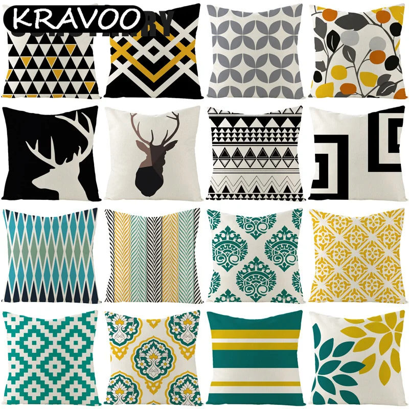 Nordic Simple Blue Cushion Cover Yellow Stripe Home Decorative Linen Geometric Pillow Cover 45x45cm Pillow Case Funda Cojín
Nordic Simple Blue Cushion Cover Yellow Stripe Home Decorative Linen Geometric Pillow Cover 45x45cm Pillow Case Funda Cojín
