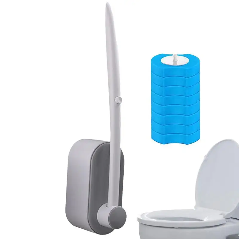 

Toilet Bowl Brush Wall Mounted Toilet Bowl Cleaners With 8 Refills Toilet Brush Holder Set Space Saving Toilet Brush With Holder