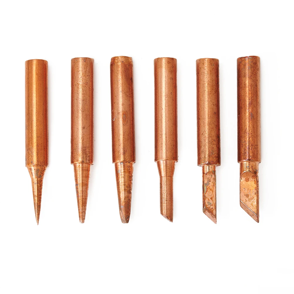Hand Soldering Set Tips Accessories Welding Tool 936/937/938/969/8586/852D Lot 6pcs 6 shapes Copper Iron 900M-T
Hand Soldering Set Tips Accessories Welding Tool 936/937/938/969/8586/852D Lot 6pcs 6 shapes Copper Iron 900M-T
