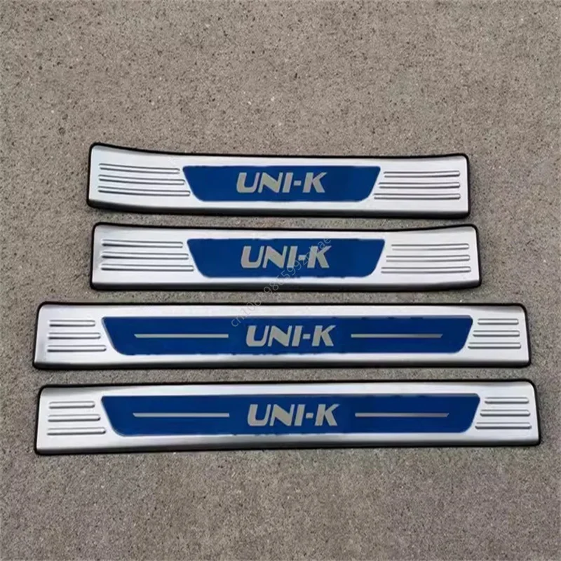 

Door Threshold Strip Welcome Pedal Pedal Decoration Protective Plate Protection UniKIDD For Changan UNI-K 2021-2022 Car Styling