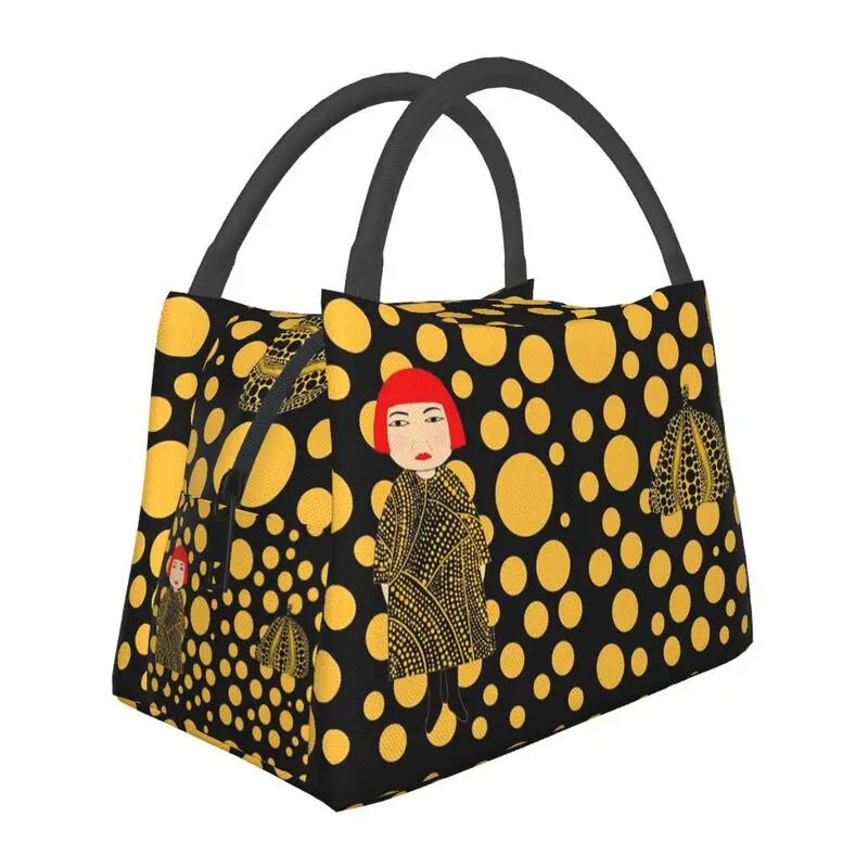 Yellow Dots Yayoi Kusama Pumpkin Insulated Lunch Bag for Outdoor Picnic Abstract Art Portable Thermal Cooler Lunch Box Women 
Yellow Dots Yayoi Kusama Pumpkin Insulated Lunch Bag for Outdoor Picnic Abstract Art Portable Thermal Cooler Lunch Box Women