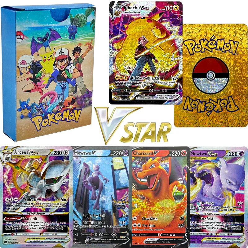 Anime Pokemon Pikachu Charizard Mewtwo Diamond Bling Collection English Card GX VMAX VSTAR Rare Battle Trainer Kids Gift Toy
Anime Pokemon Pikachu Charizard Mewtwo Diamond Bling Collection English Card GX VMAX VSTAR Rare Battle Trainer Kids Gift Toy