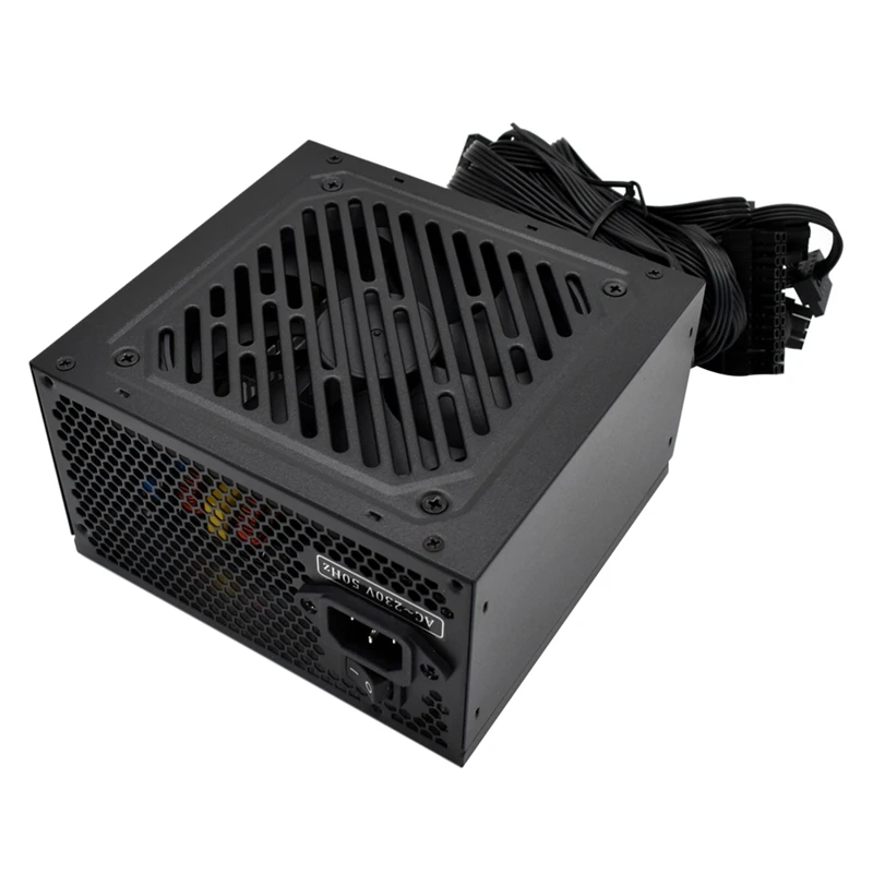 

500W PSU Power Rated ATX 500W Power Supply (Peak 750W) Two-Level EMI AC220V/230V Gaming Desktop Computer Durable Easy To Use