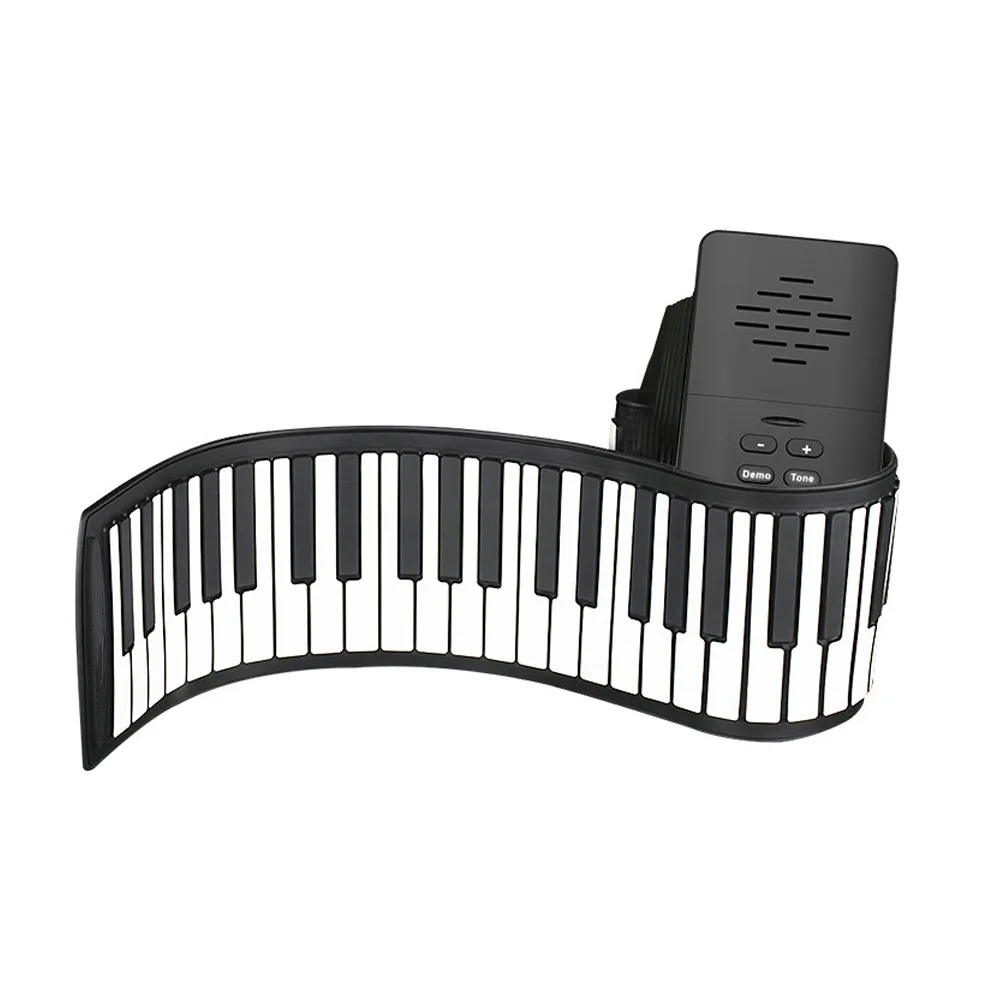 

88Key Portable Piano Hand-rolled Silicone Foldable Electronic Piano with Speaker No MIDI Function for Travel Beginner Percussion