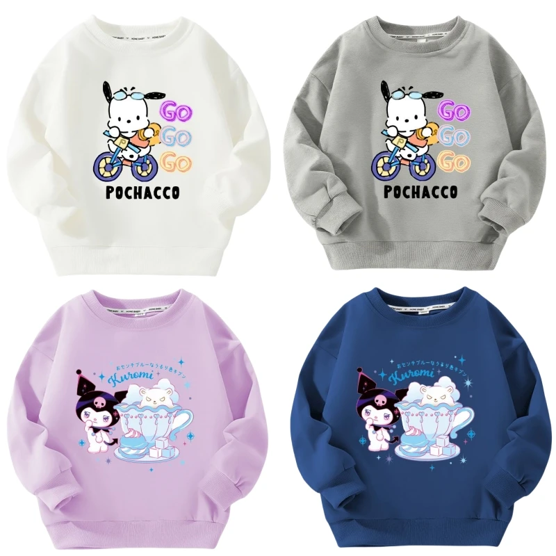 Sanrios Pochacco Kuromi Cartoon Children Sweatershirt Kawaii Printing Girls Boys Sports Hoodies Anime Loose Long Sleeve Tops
Sanrios Pochacco Kuromi Cartoon Children Sweatershirt Kawaii Printing Girls Boys Sports Hoodies Anime Loose Long Sleeve Tops