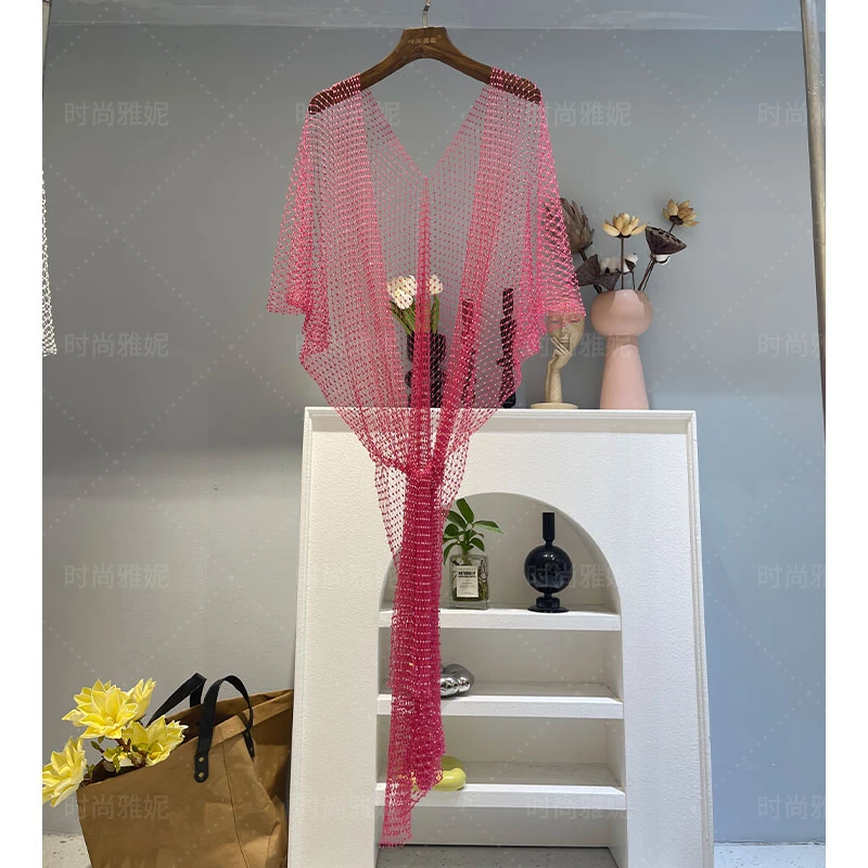 Fashionable European Station Beach Travel Vacation Internet Celebrity Hollow Mesh Diamond Mid-length Coat Shawl
Fashionable European Station Beach Travel Vacation Internet Celebrity Hollow Mesh Diamond Mid-length Coat Shawl