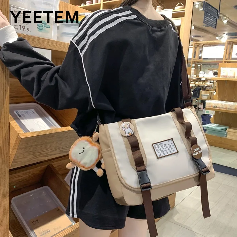 Японская сумка-мессенджер с мультяшным принтом, квадратная холщовая дамская сумочка на одно плечо с анимацией, вместительная 
Японская сумка-мессенджер с мультяшным принтом, квадратная холщовая дамская сумочка на одно плечо с анимацией, вместительная