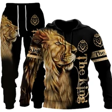 NEW 2022 3D Printed Men's Sweatshirt Hoodies Set Men's Lion Tracksuit Pants Sportswear Autumn Winter Male Suit
NEW 2022 3D Printed Men's Sweatshirt Hoodies Set Men's Lion Tracksuit Pants Sportswear Autumn Winter Male Suit