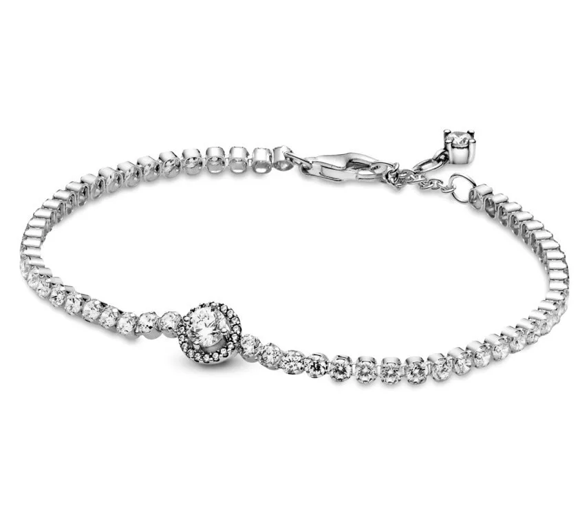 Authentic 925 Sterling Silver Moments Timeless Sparkling Halo Tennis Bracelet Bangle Fit Bead Charm Diy Fashion Jewelry
Authentic 925 Sterling Silver Moments Timeless Sparkling Halo Tennis Bracelet Bangle Fit Bead Charm Diy Fashion Jewelry